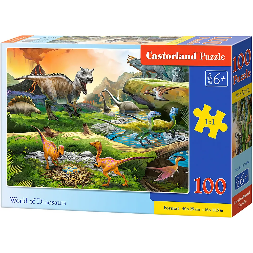 Castorland Puzzle World of Dinosaurs 100Teile