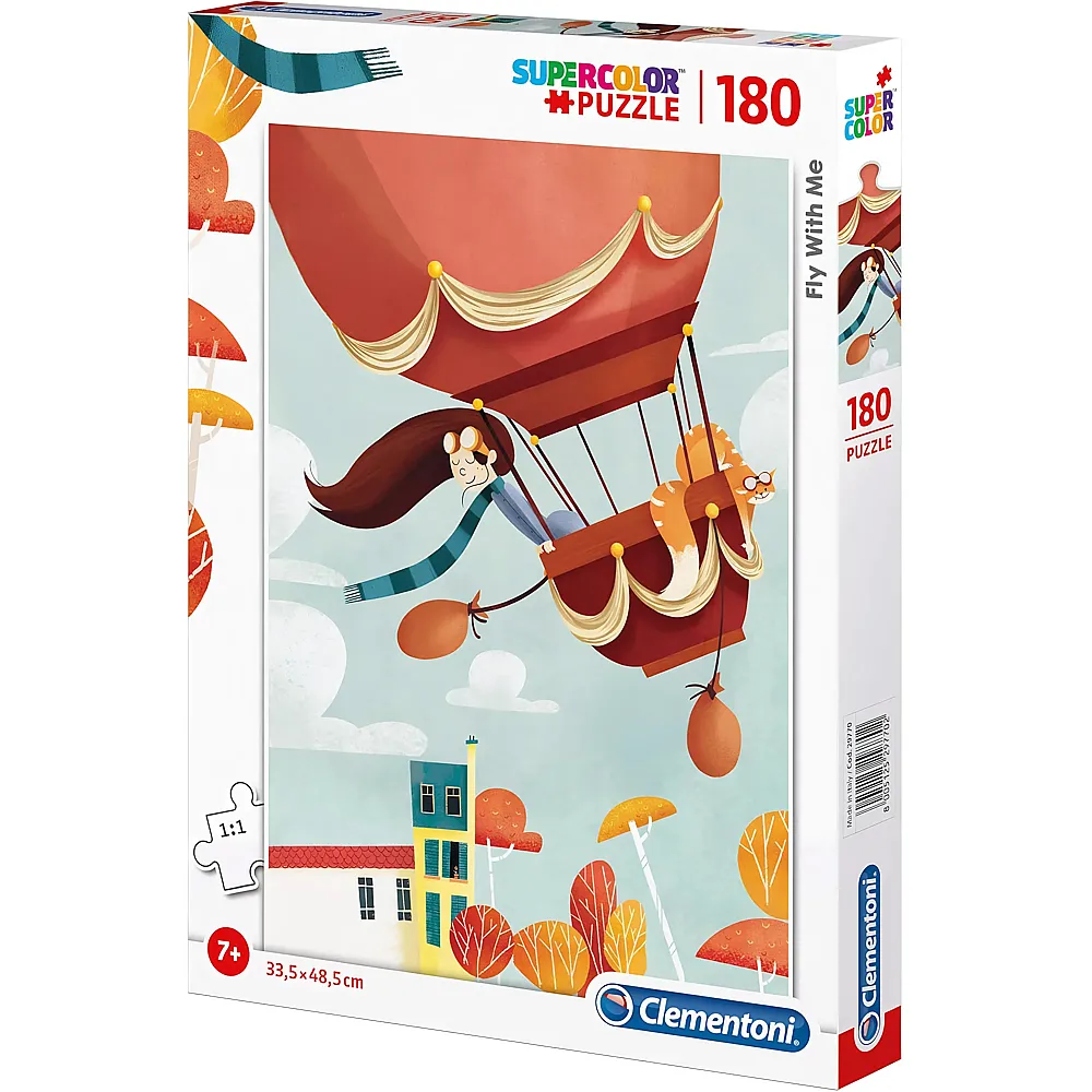Clementoni Puzzle Supercolor Flieg mit mir - 180 Teile