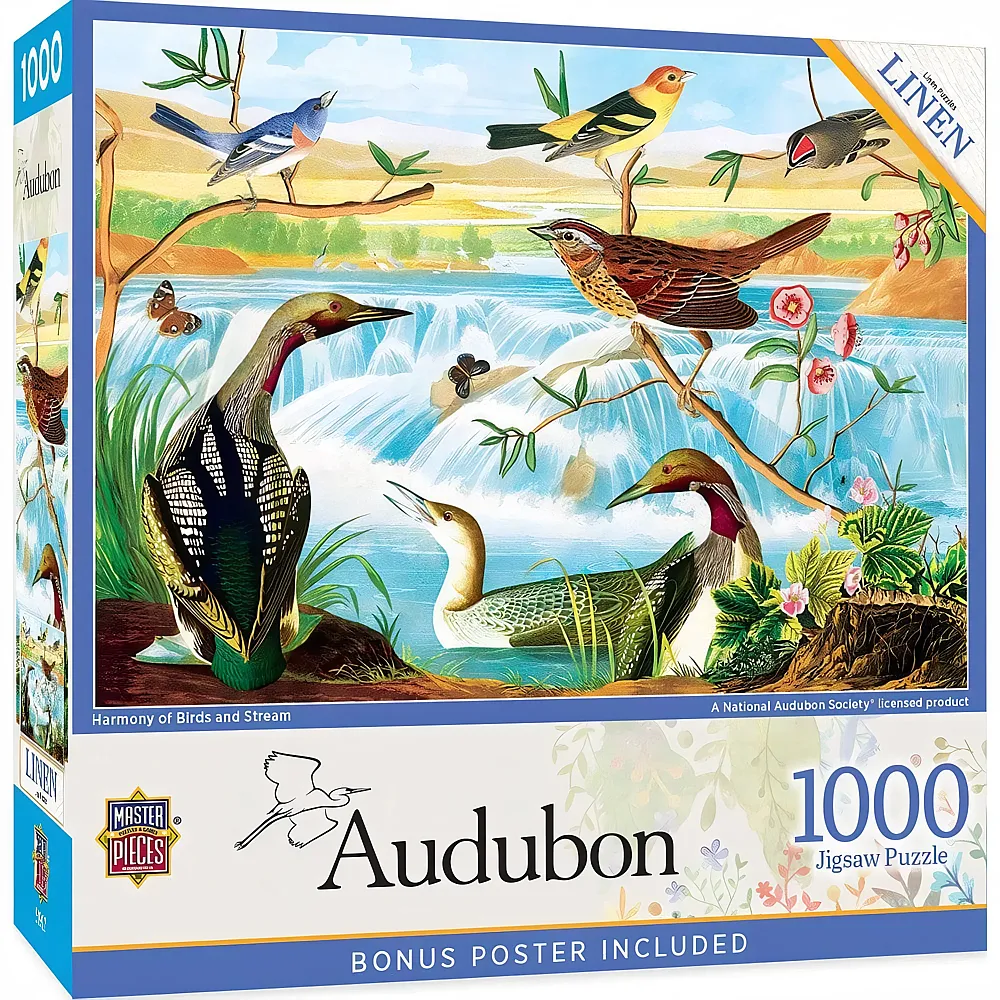 Master Pieces Puzzle Audubon V�gel am Bach 1000Teile