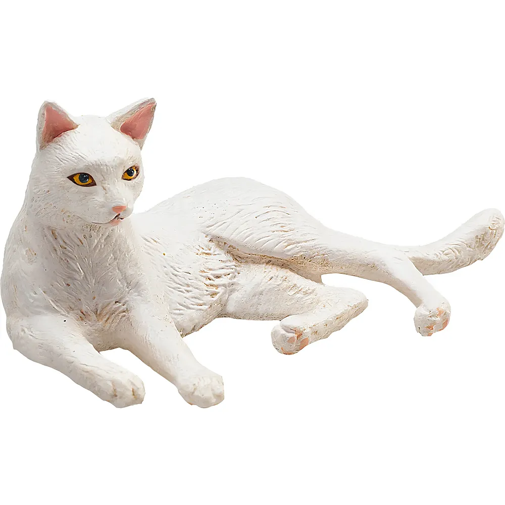 Mojo Farmland Liegende Katze Weiss