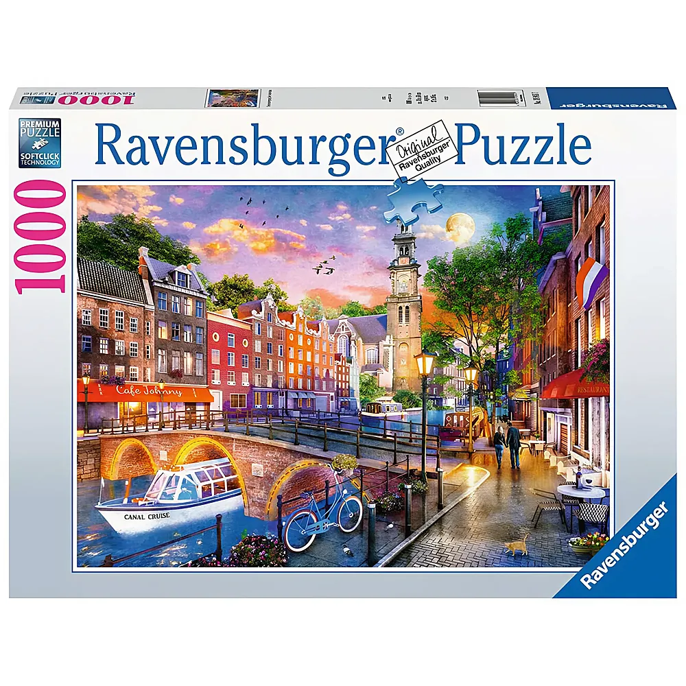Ravensburger Puzzle Sunset Amsterdam 1000Teile