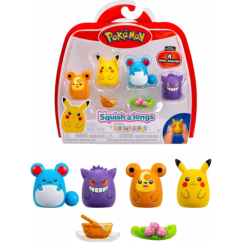Squishmallows Squishalongs Pok�mon 4 Pack