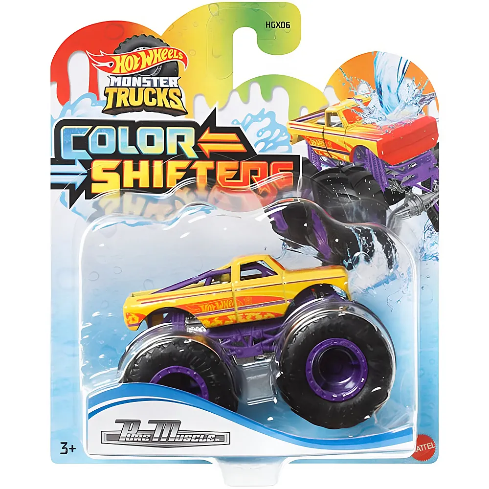Hot Wheels Monster Trucks Color Shifters Pure Muscle 1:64 | Spielzeugauto