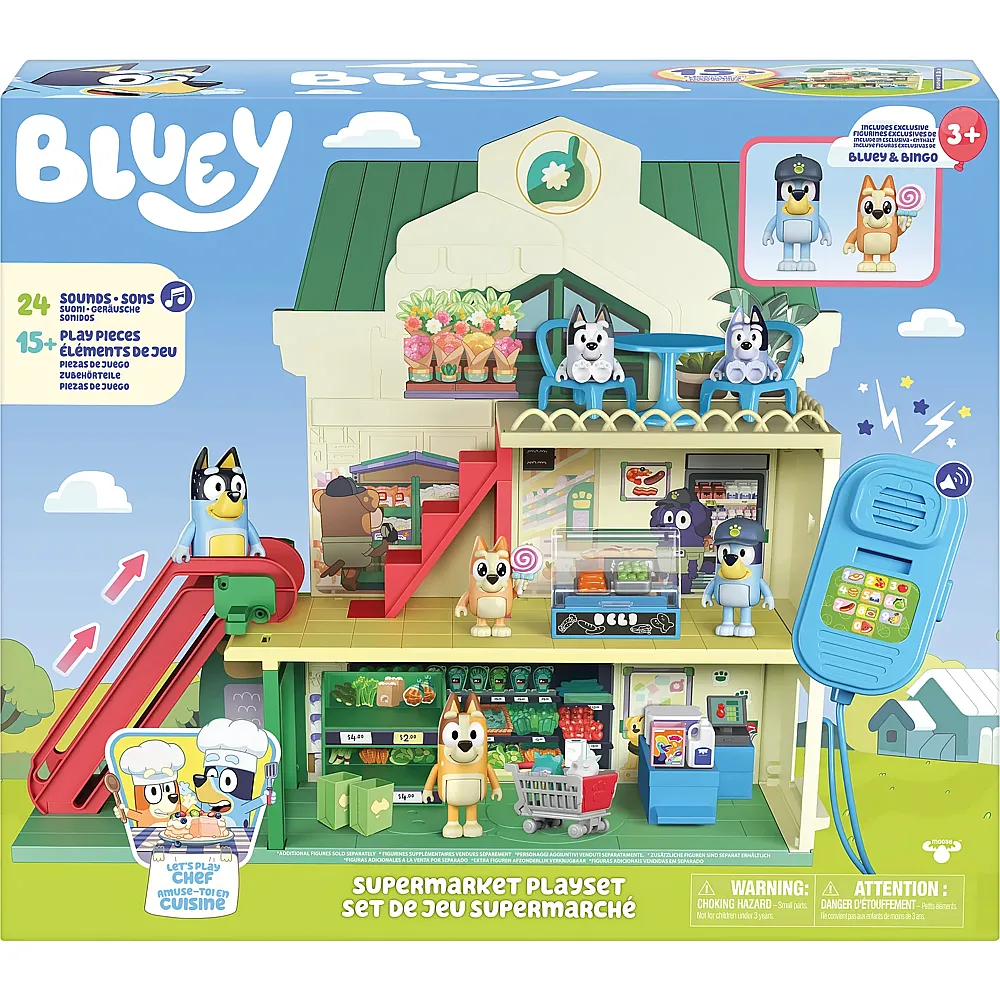 Moose Toys Bluey Supermarkt-Spielset mit Sound