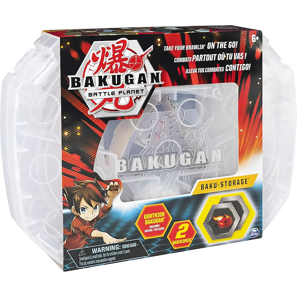 Spin Master Bakugan Aufbewahrungskoffer mit extra Basic Ball Gorthion