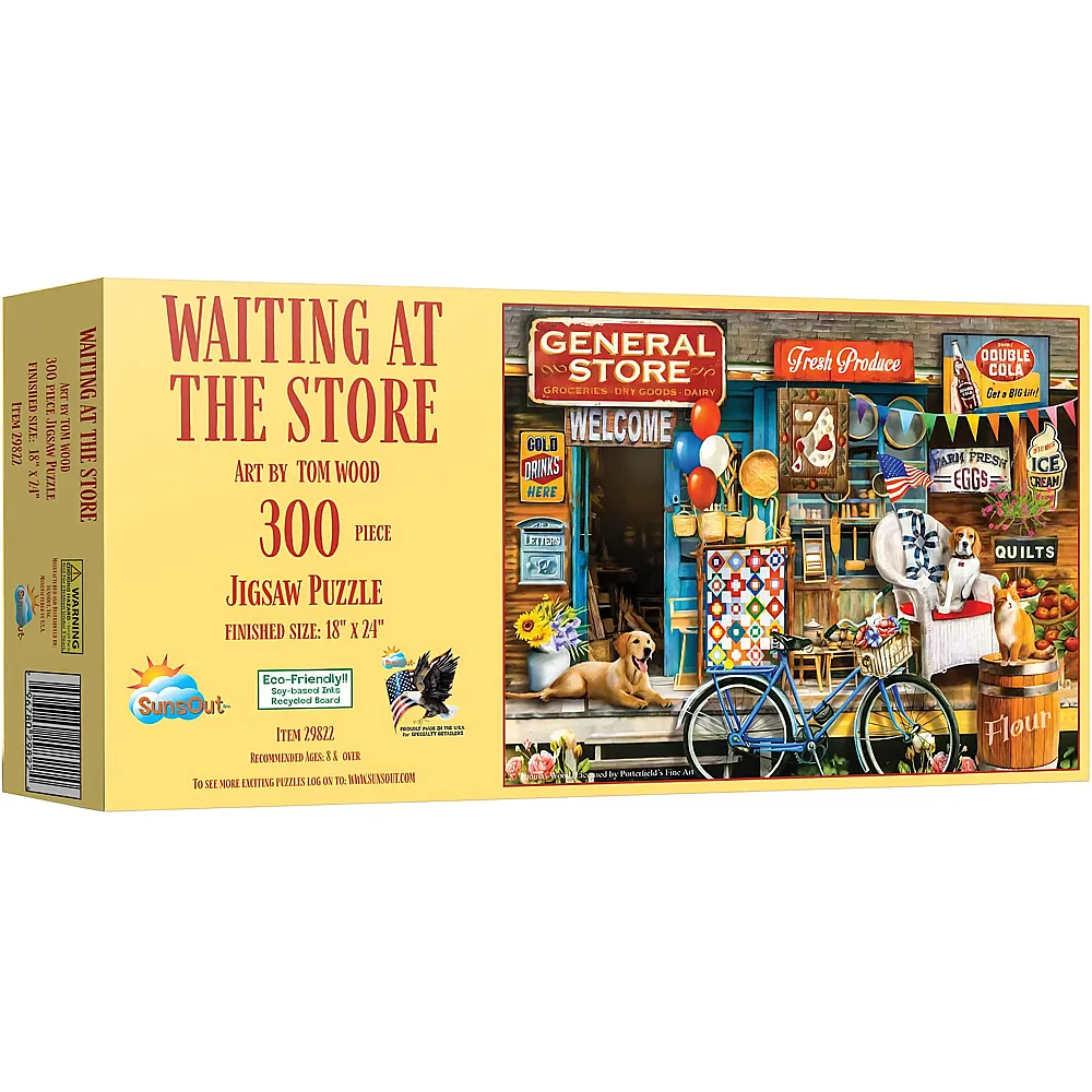SunsOut Puzzle Tom Wood Waiting at the Store - 300 Teile