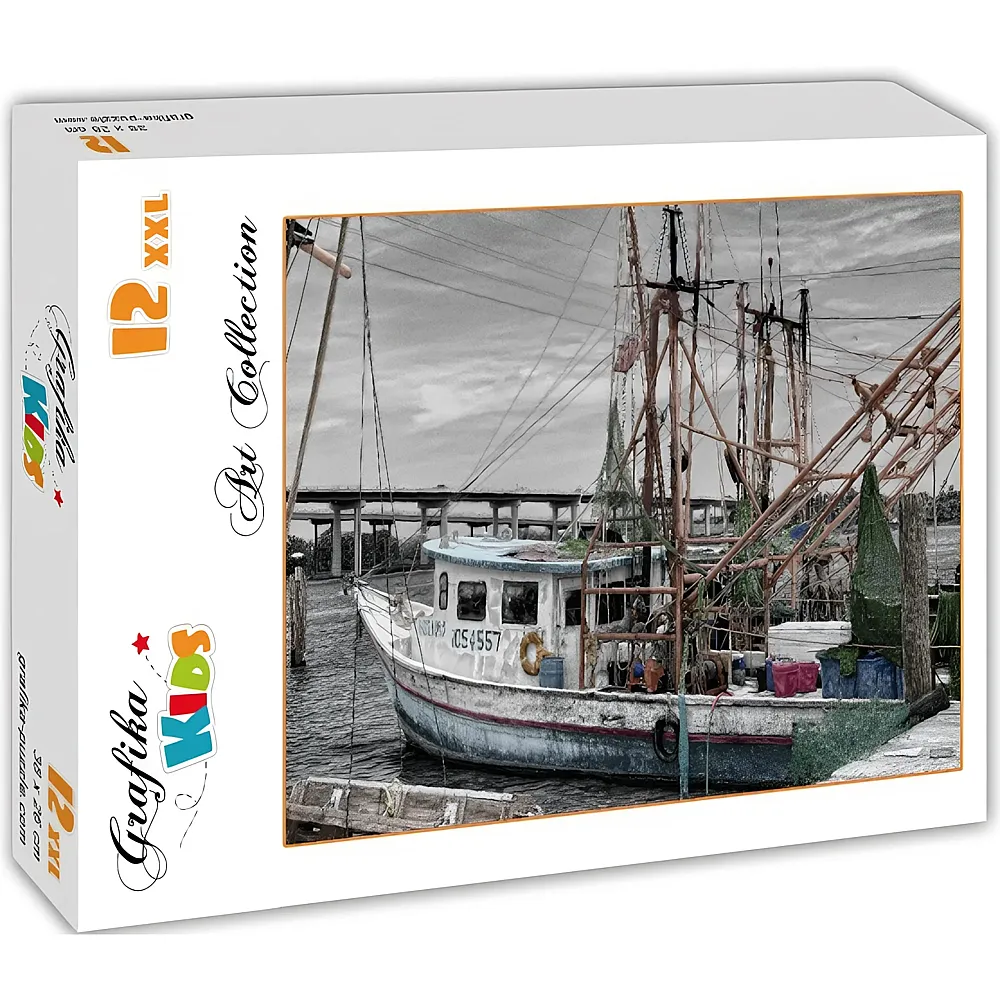 Grafika Puzzle Art Collection Grafika Kids Fischerboot - 12 Teile