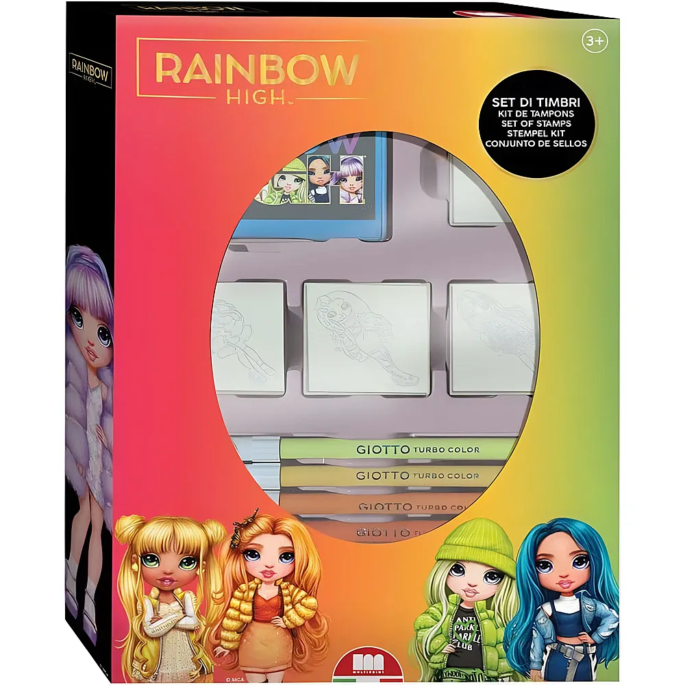 Multiprint Rainbow High Kit de tampons avec 4 tampons