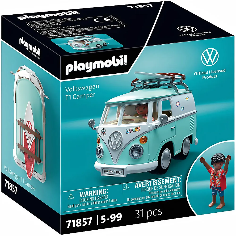 PLAYMOBIL Licensed Cars VW Volkswagen T1 Camper 71857