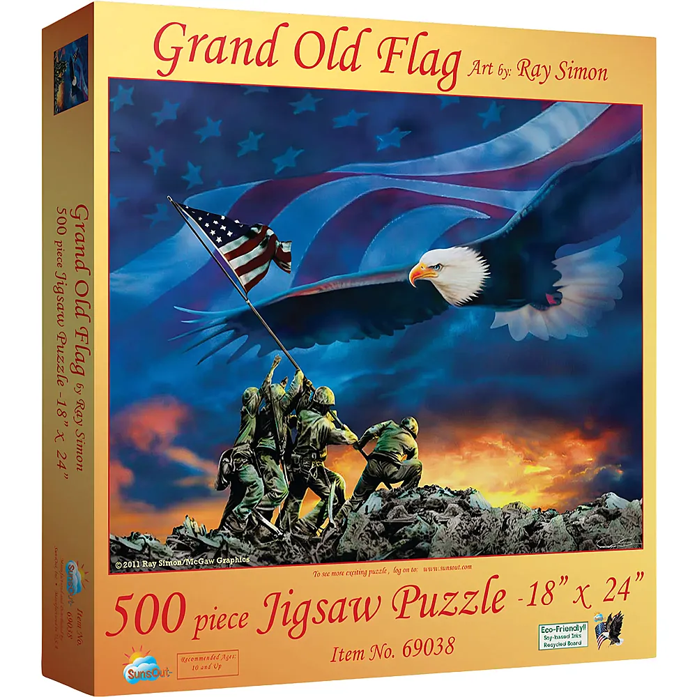 SunsOut Puzzle Ray Simon Grand Old Flag - 500 Teile