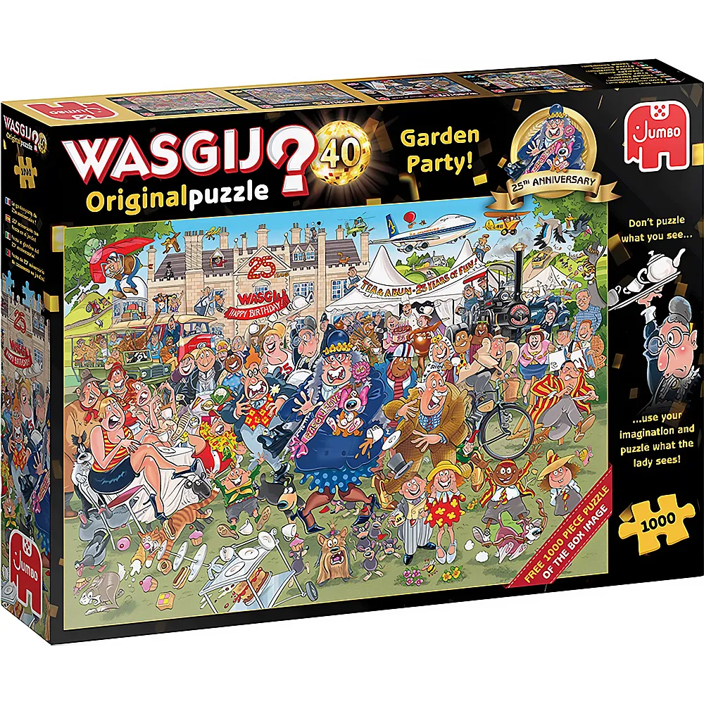 Jumbo Puzzle WASGIJ Original 40 Gartenparty 1000Teile