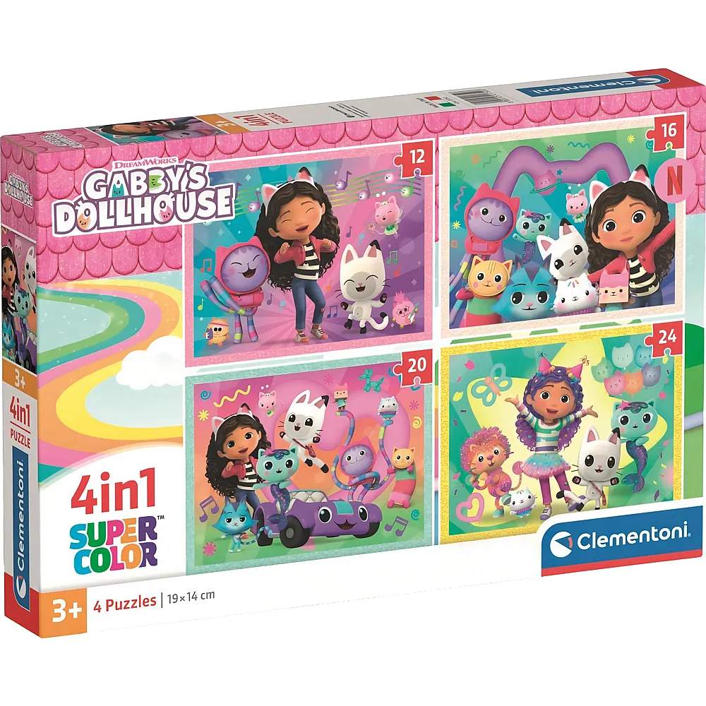 Clementoni 4 Puzzles - Gabby's Dollhouse