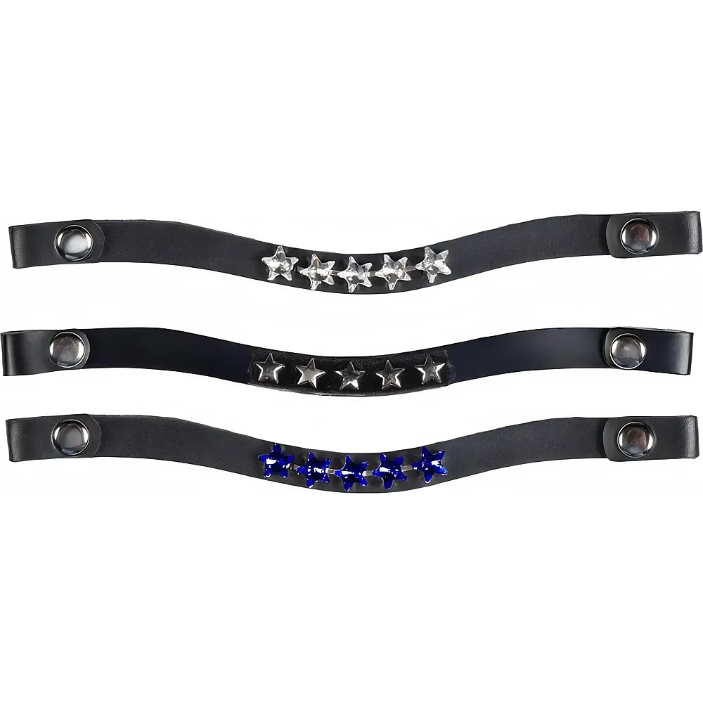 HKM Kids Hobby Horsing 3er Set Stirnb�nder Navy mit Sternenmuster - Reittiere