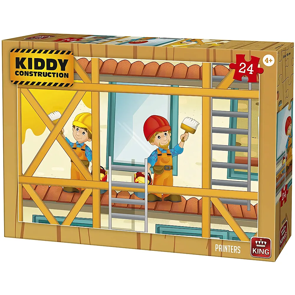 King Puzzle Kiddy Construction - Maler - 24 Teile - Puzzle 10-104 Teile