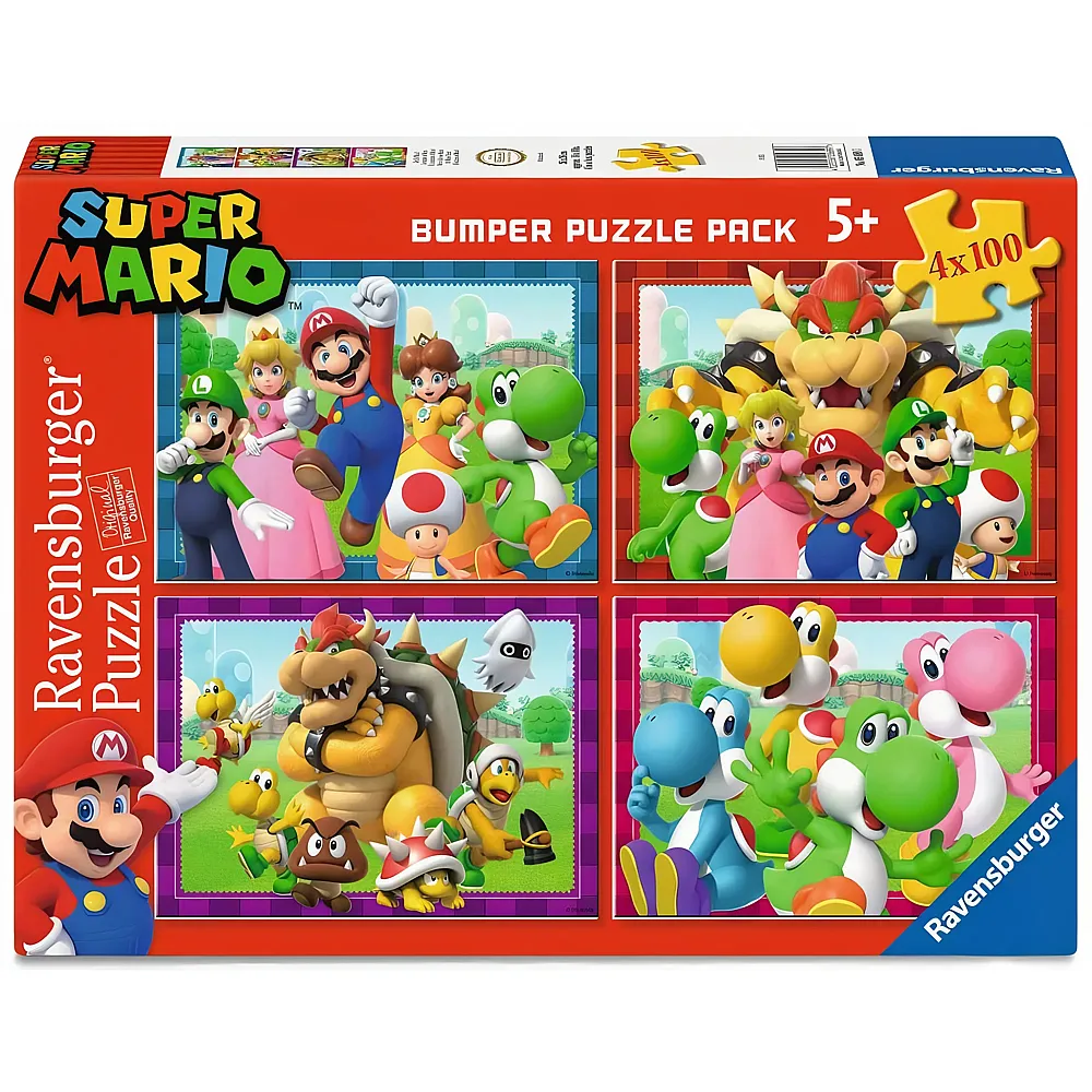 Ravensburger Puzzle 4in1 Super Mario 100Teile