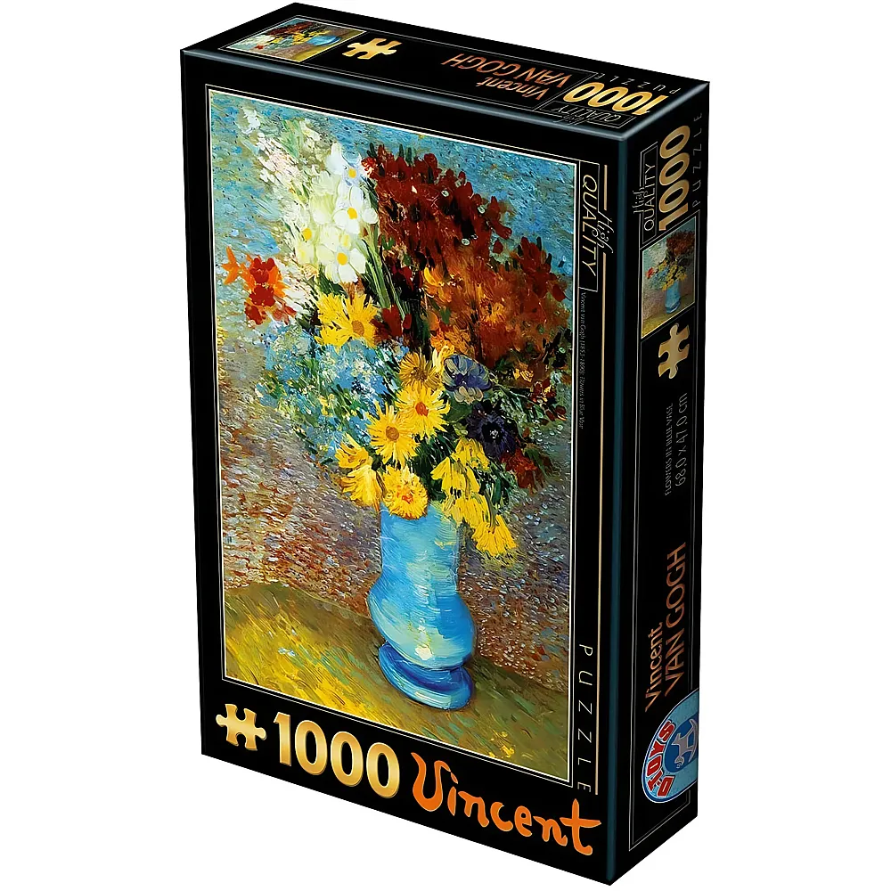 DToys Puzzle Van Gogh Blumen in blauer Vase - 1000 Teile