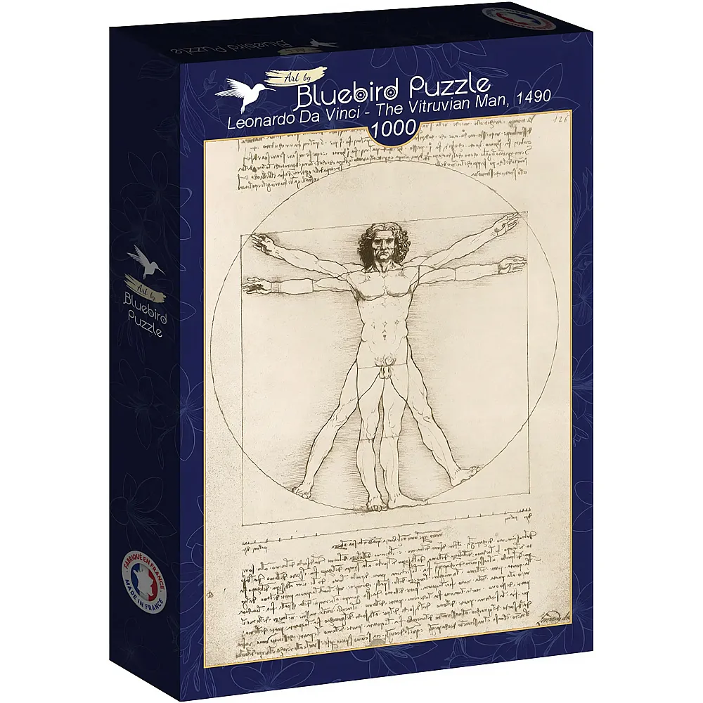 Bluebird Puzzle Leonardo The Vitruvian Man, 1490 - 1000 Teile