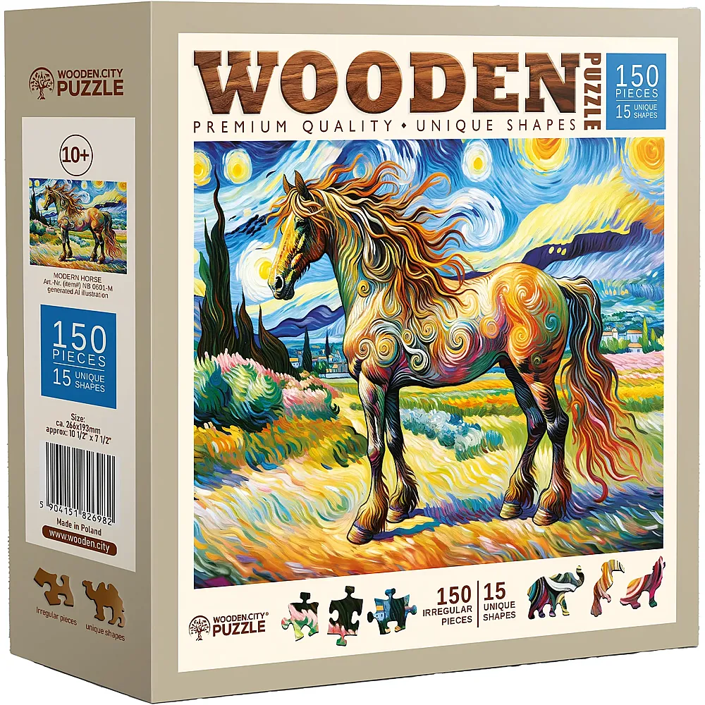 Wooden City Modern Horse 150Teile