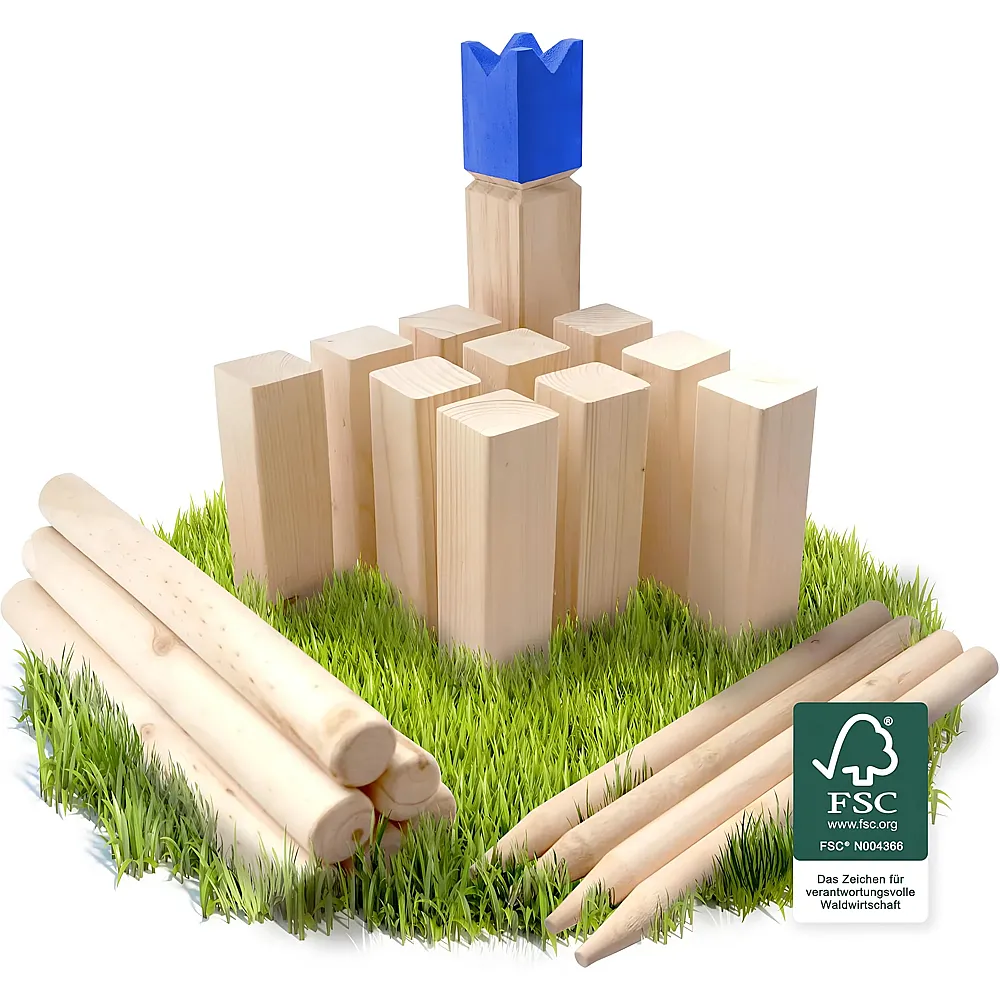 meinspielzeug - Ocean 5 Kubb - Original Wikinger Spiel | Wurfspiele