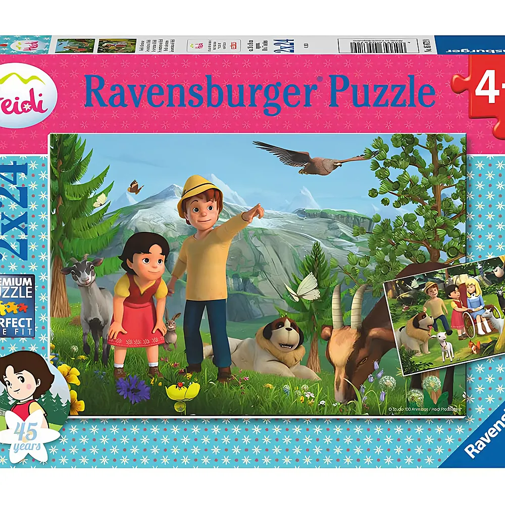 Ravensburger Puzzle Heidi's Abenteuer 2x24