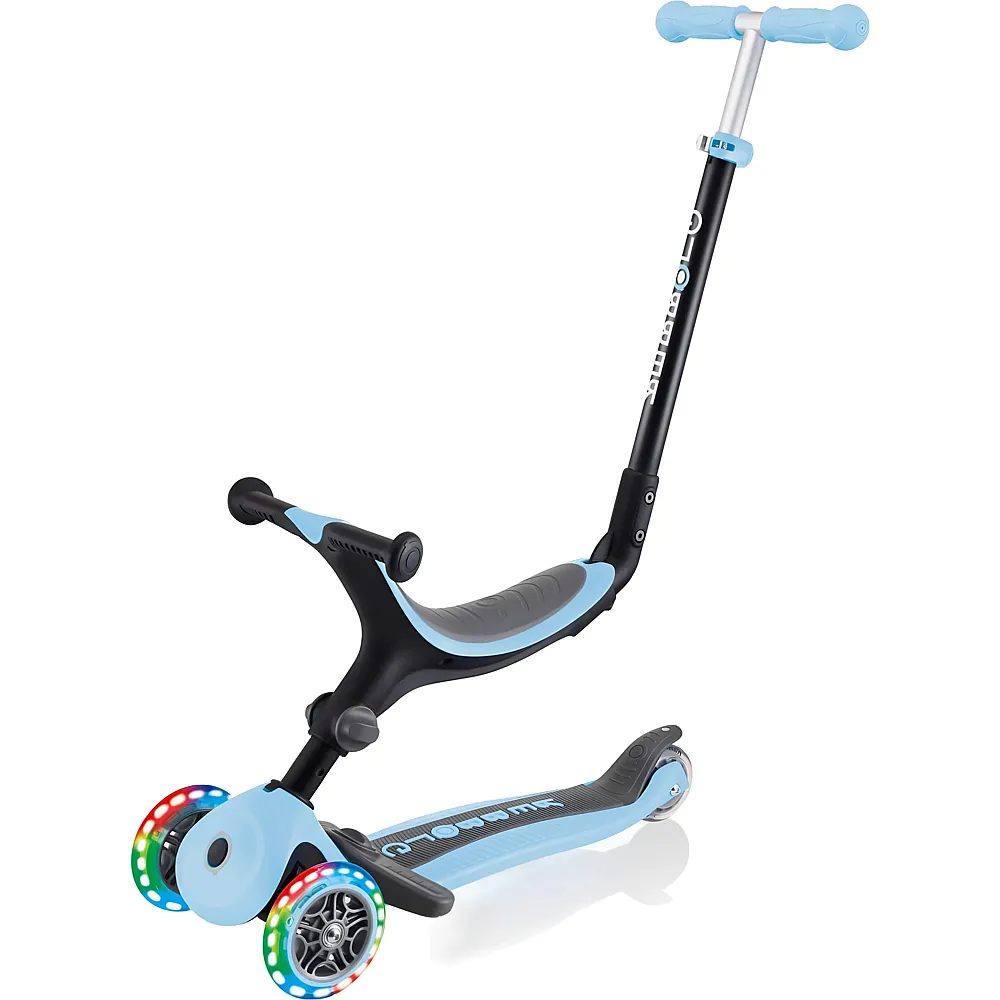 Globber Scooter Go Up Foldable Plus Lights Pastel Blau