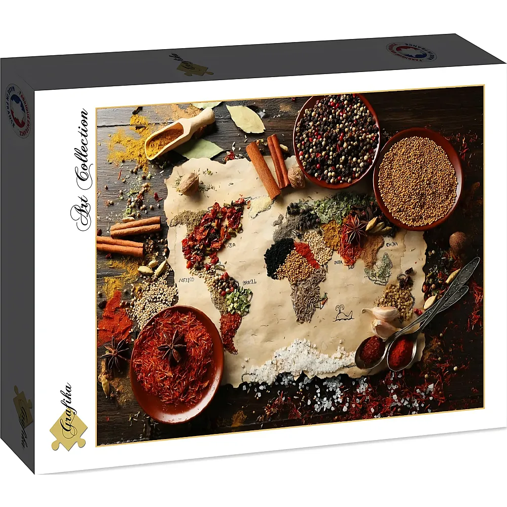 Grafika Puzzle Art Collection Weltkarte mit Gew�rzen - 2000 Teile