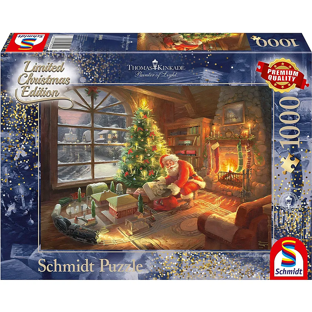 Schmidt Puzzle Thomas Kinkade Der Weihnachtsmann ist da 1000Teile