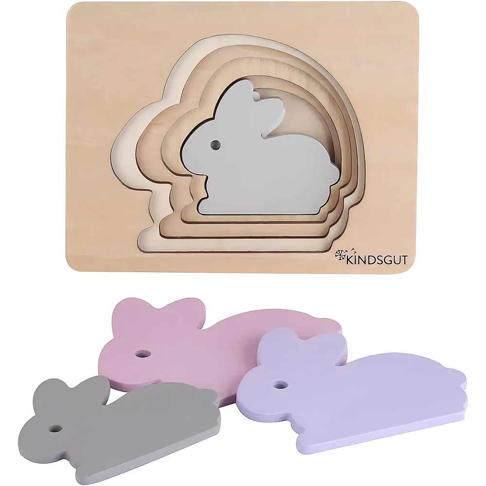 Kindsgut Lagenpuzzle Hase - 4 Teile