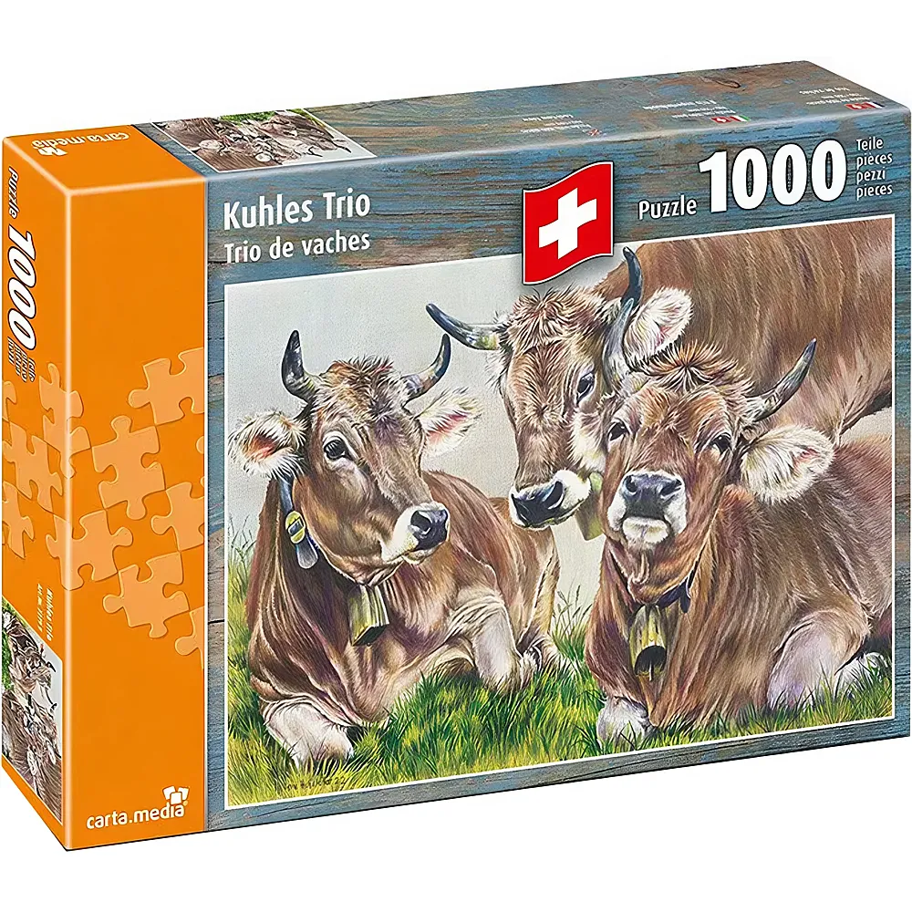 carta media Puzzle Kuhles Trio 1000Teile | Puzzle 1000 Teile