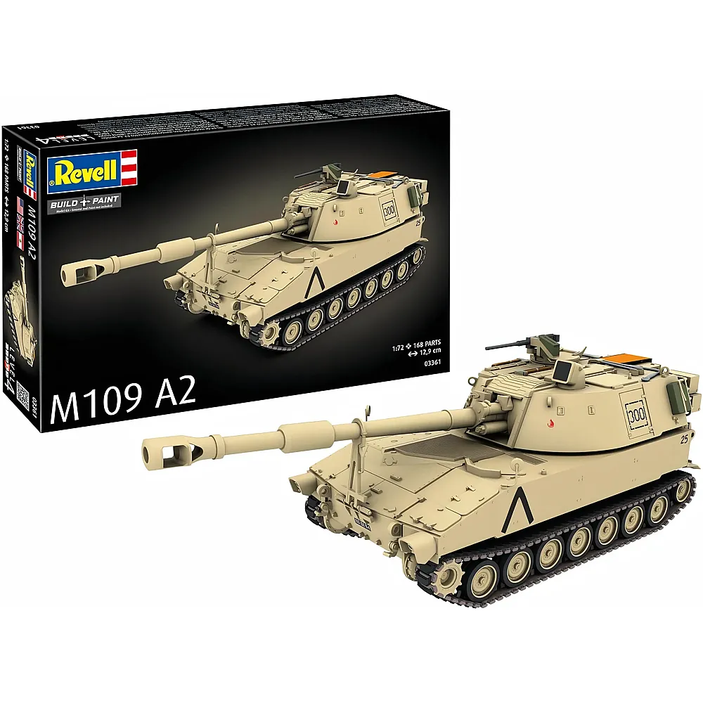 Revell Build & Paint Modellbausatz M109 A2 - 168 Teile | Modellbausatz Milit�r