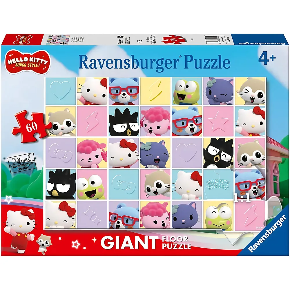 Ravensburger Puzzle Giant Floor Hello Kitty Super Style 60Teile