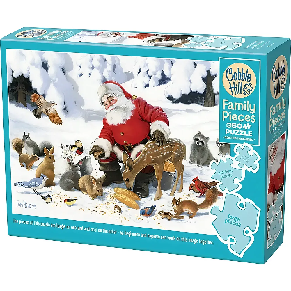 Cobble Hill Puzzle Tom Newsom Santa Claus and Friends - 350 Teile