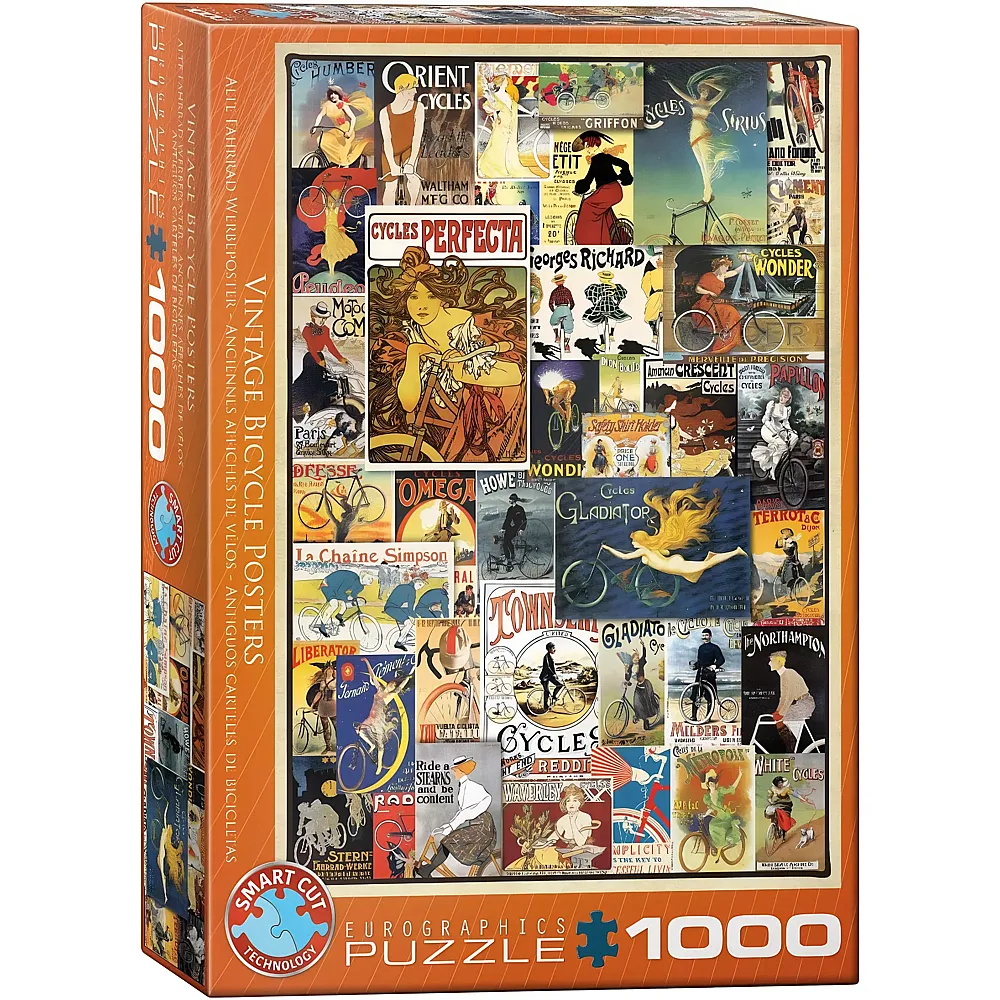 Eurographics Puzzle Vintage Bicycle Posters - 1000 Teile - Puzzle 1000 Teile