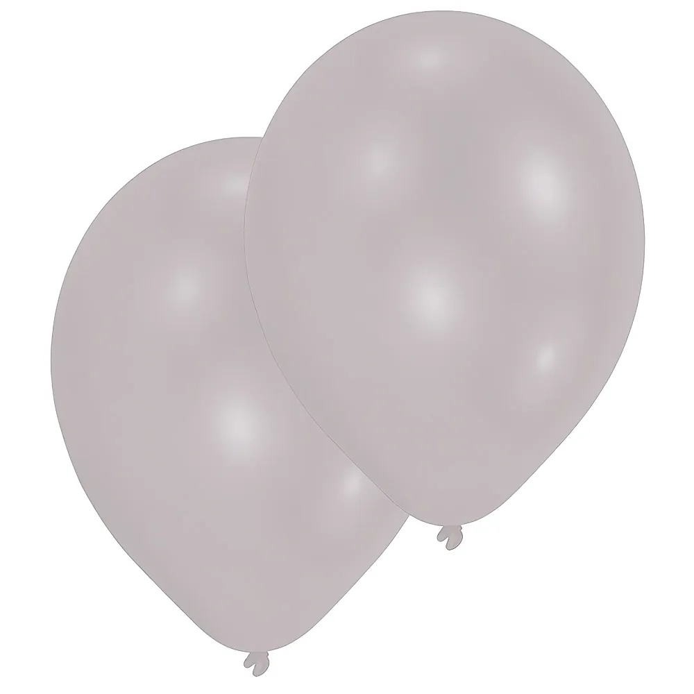 Amscan Ballone silber 10Teile | Kindergeburtstag