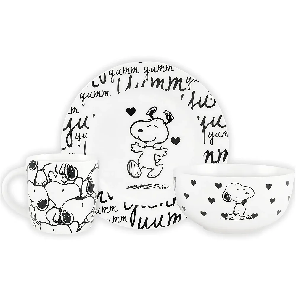United Labels Fr�hst�cksset The Peanuts Hearts - 3 Teile