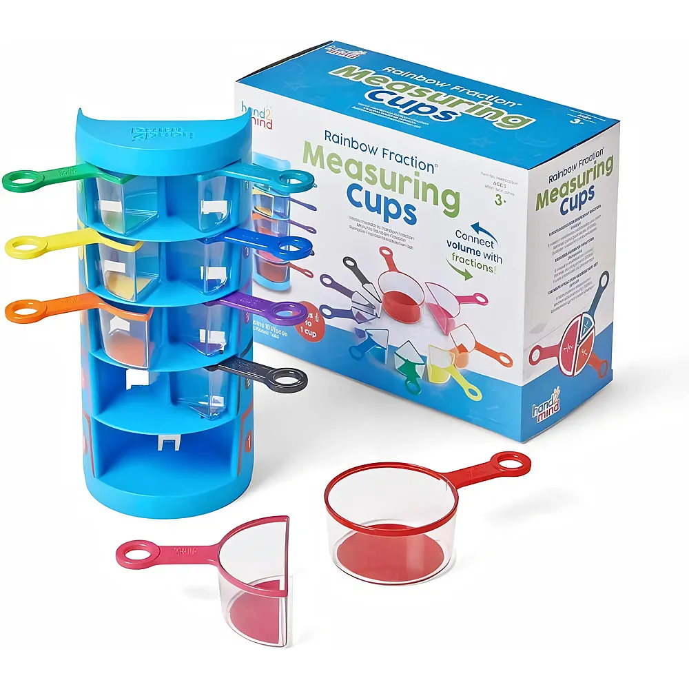 Learning Resources Rainbow Fraction Messbecher Satz von 9 Fraktionen Manipulative, Kinder Messbecher, Backen liefert f�r Kinder, f�r Kinder K�che, Schulbedarf