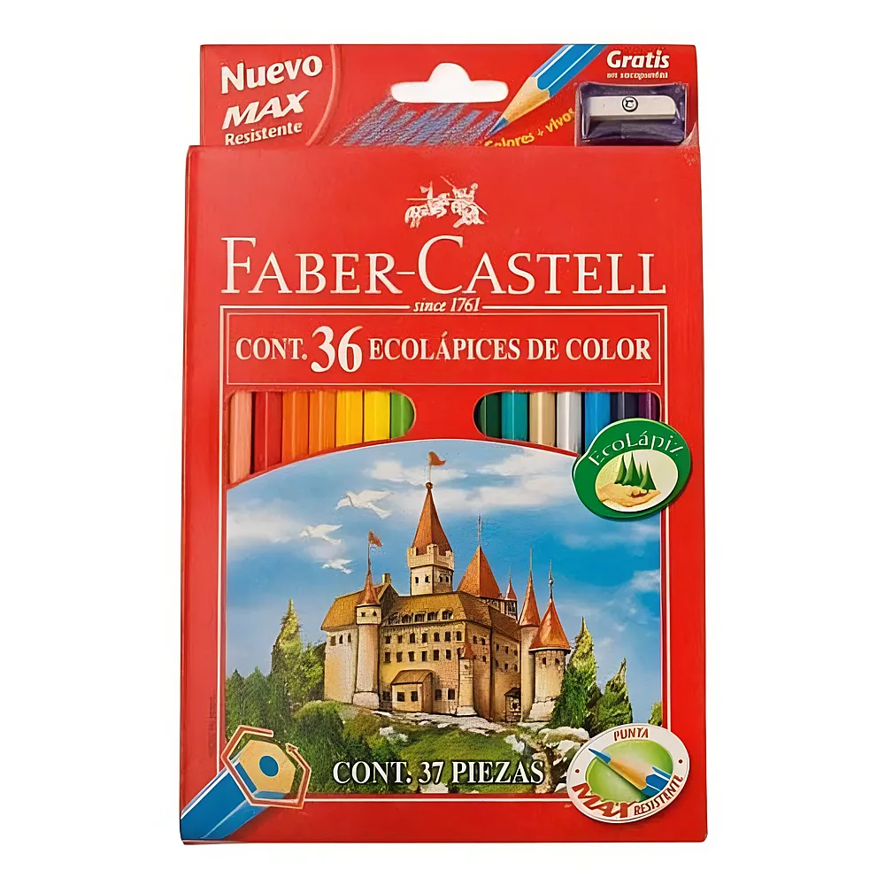 Faber-Castell Castle Eco Farbstifte wasserfest 36Teile | Farbe & Kreide