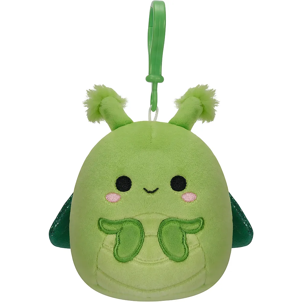 meinspielzeug - Squishmallows Clip-On Trenton die Gottesanbeterin - 9 cm | Accessoires