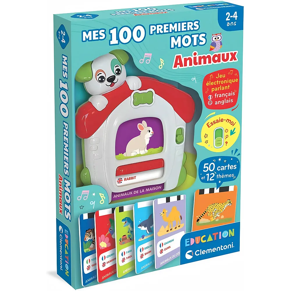 Clementoni Education  Meine ersten 100 W�rter zweisprachig  Die Tiere FR-EN