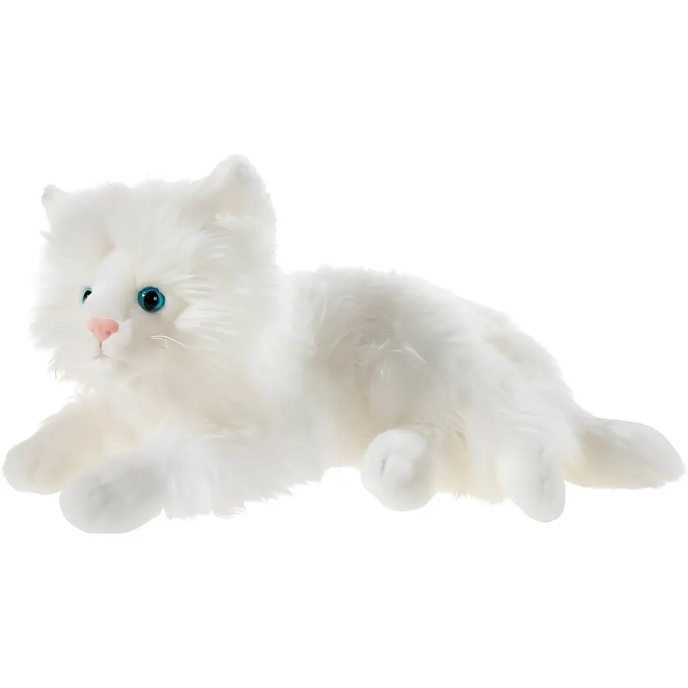 meinspielzeug - Heunec Misanimo Schmusekatze liegend Weiss 30cm | Katzen Pl�sch
