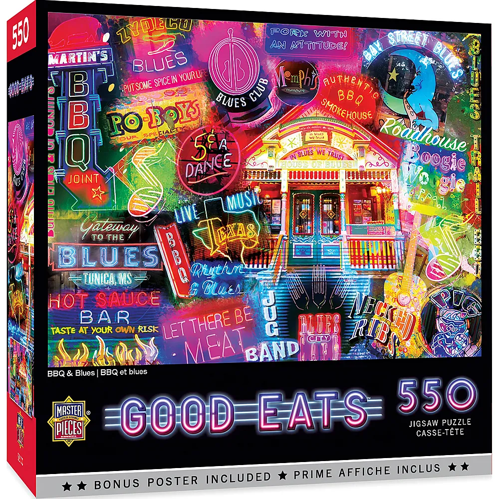 Master Pieces Puzzle Good Eats BBQ and Blues - 550 Teile
