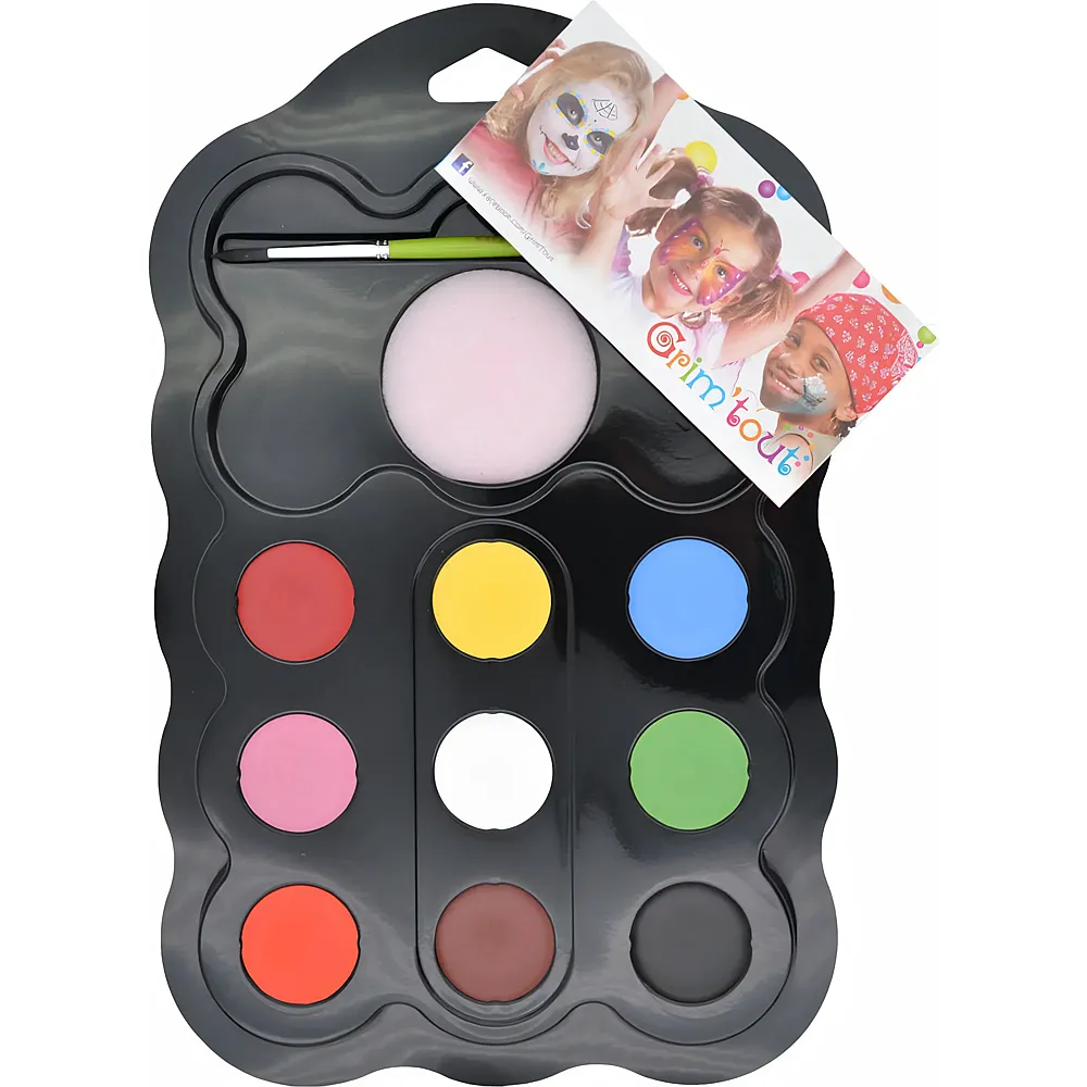 Grim'tout Palette 9 Couleurs Carnaval 9x4ml