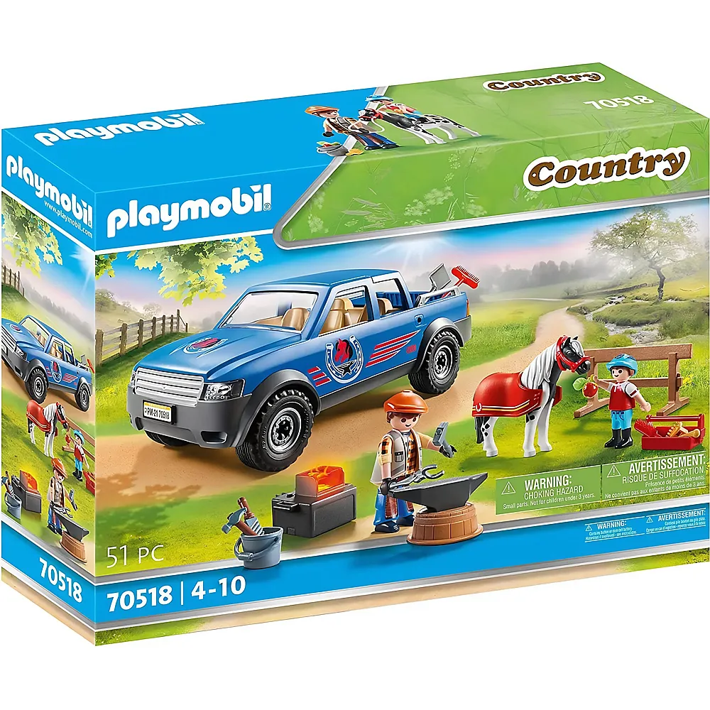 PLAYMOBIL Country Mobiler Hufschmied 70518