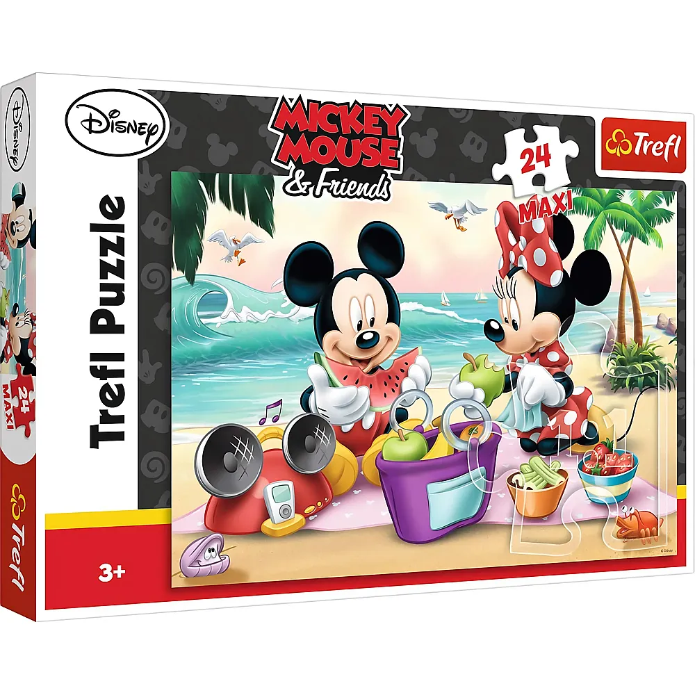 Trefl Puzzle Mickey Mouse Mickey & Minnie am Strand - 24 Teile