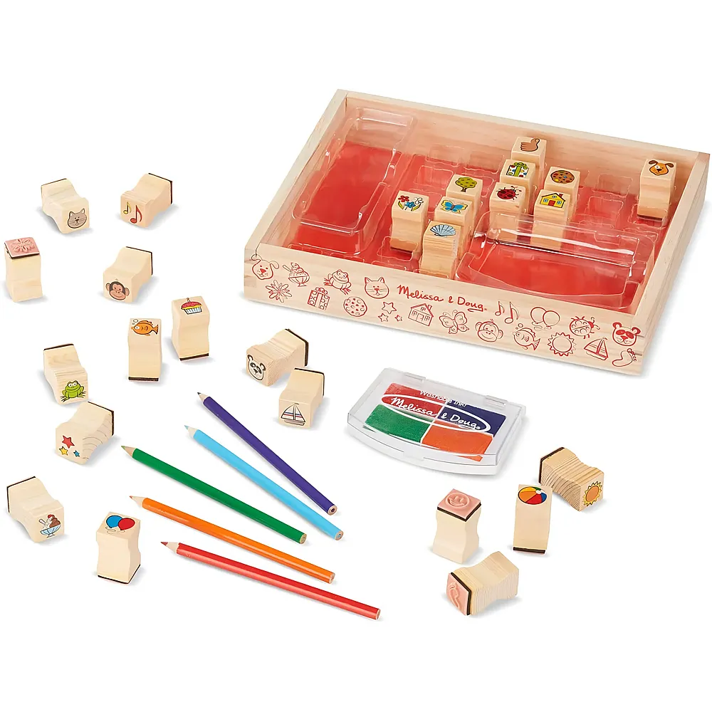 Melissa & Doug Lieblingssachenstempelset  Kunsthandwerk  Stempelset  3+  Geschenk f�r Jungen oder M�dchen