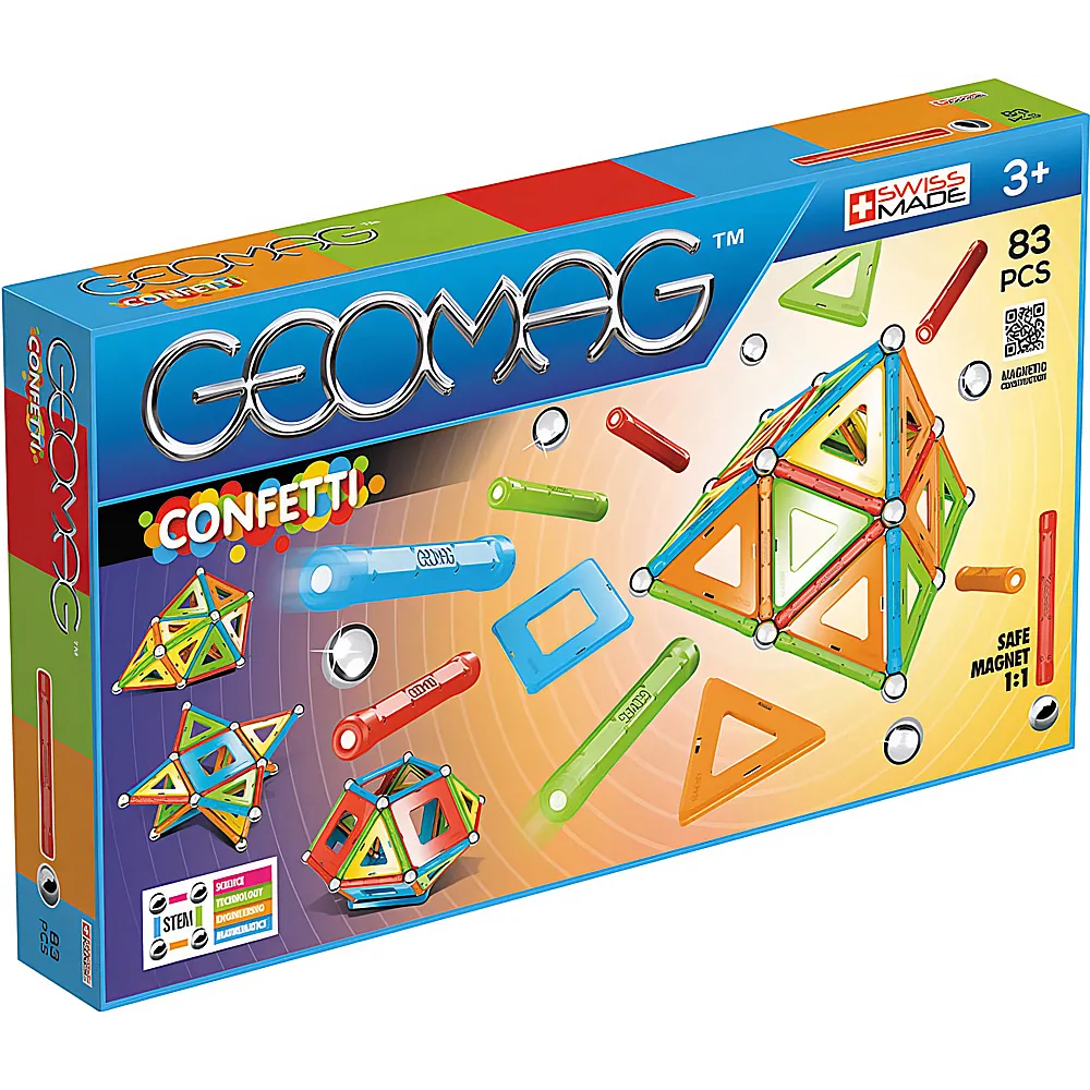 Geomag Confetti 83Teile | Magnet-Baukasten