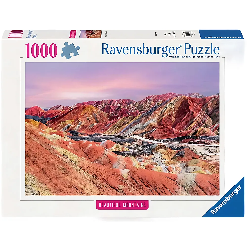 Ravensburger Puzzle Beautiful Mountains Regenbogenberge, China - 1000 Teile