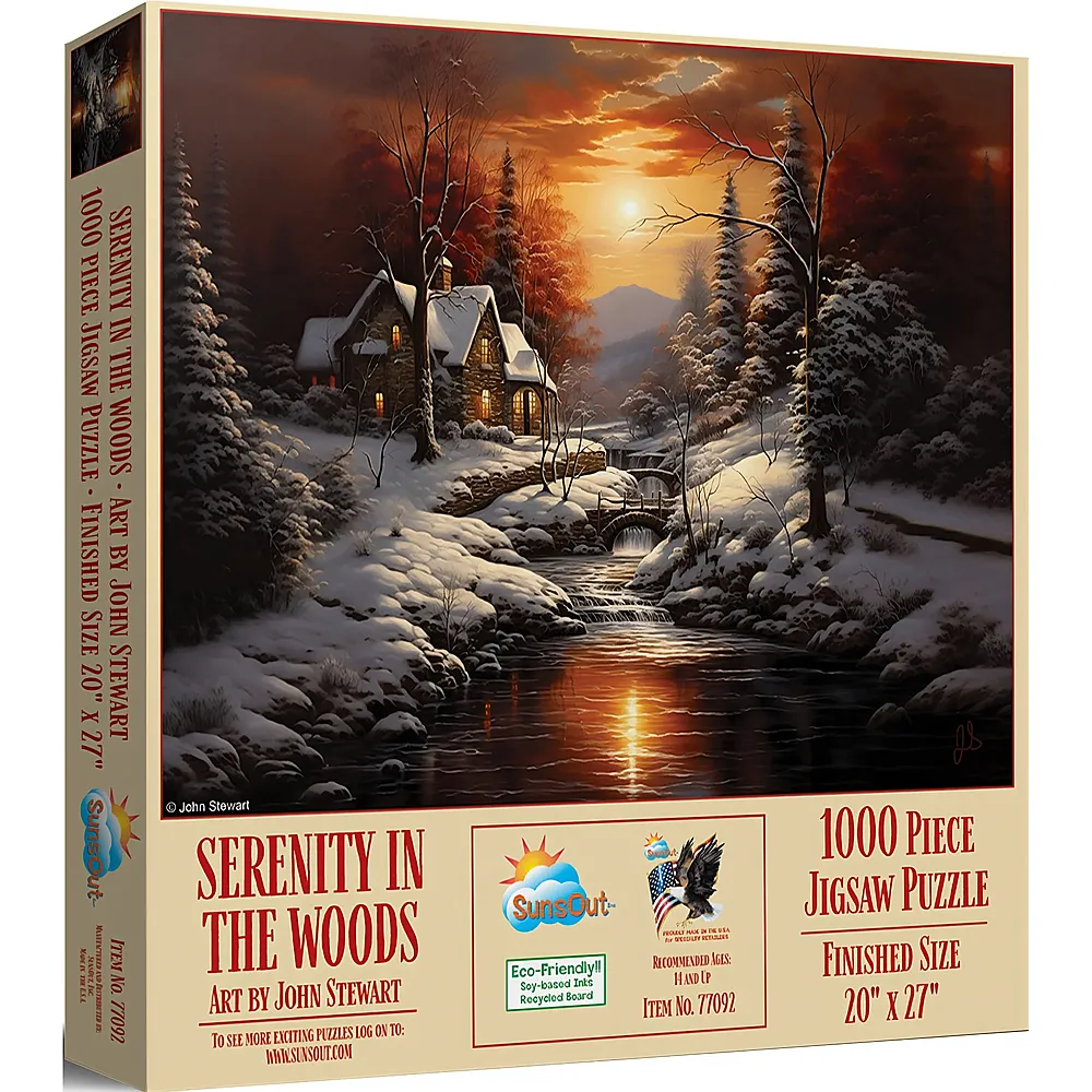 SunsOut Puzzle John Stewart Gelassenheit im Wald - 1000 Teile