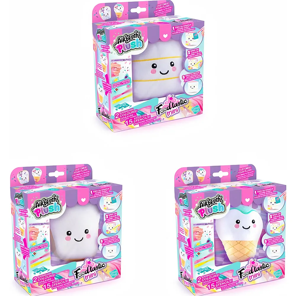Canal Toys Airbrush Plush Food'tastic ass. Mini