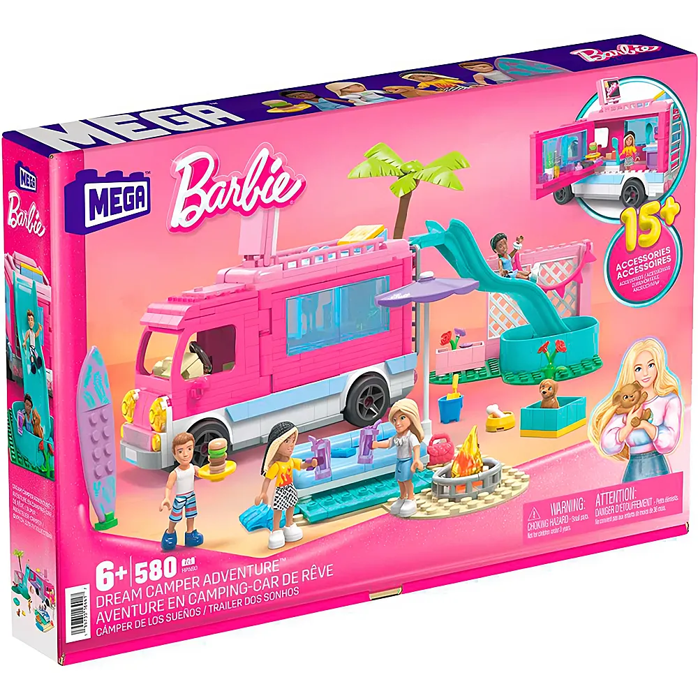 Mega Construx Barbie Super Abenteuer-Camper 580Teile
